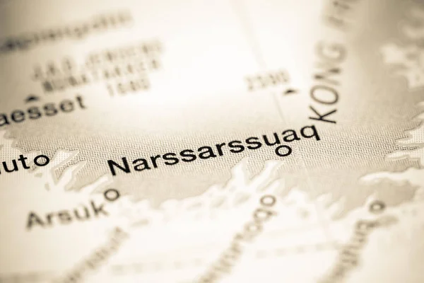 Narssarssuaq. Groenlandia en un mapa — Foto de Stock