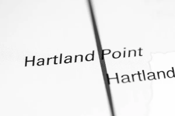 Hartland Point. United Kingdom on a map — Stok fotoğraf