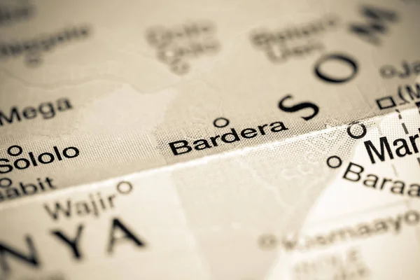 Bardera. África en un mapa — Foto de Stock