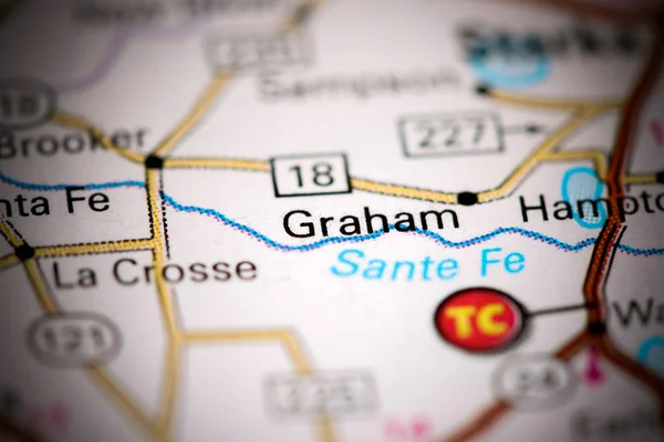 Graham. Florida. USA on a map — 스톡 사진