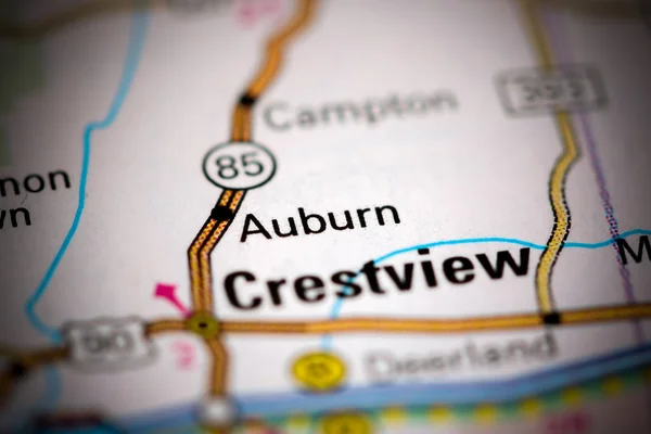 Auburn. Florida. Usa op een kaart — Stockfoto