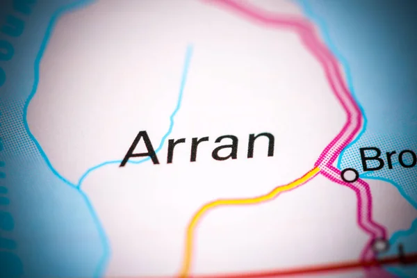 Arran 。地图上的联合王国 — 图库照片