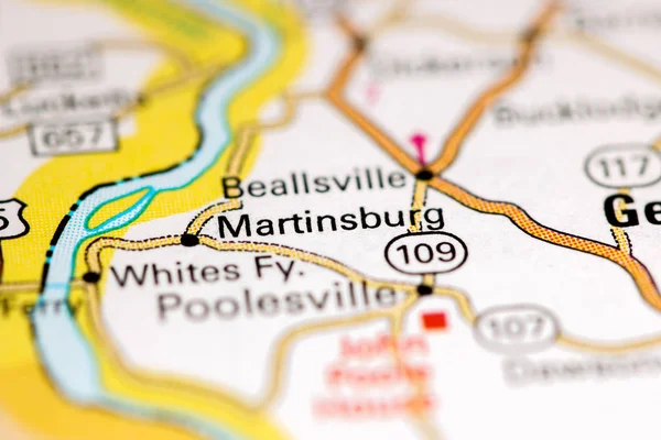 Det är Martinsburg. Maryland. Usa på en karta — Stockfoto