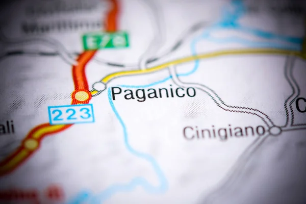 Παγκάνικο. Η Ιταλία στο χάρτη — Φωτογραφία Αρχείου