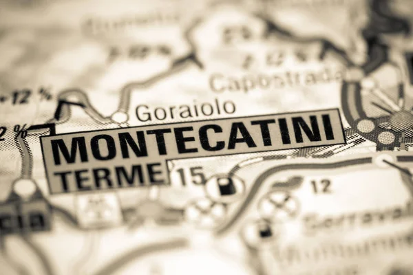 Montecatini. Italie sur une carte — Photo