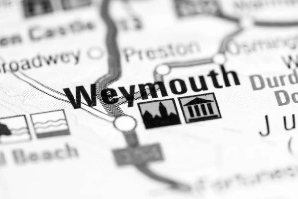 Weymouth. United Kingdom on a map — 스톡 사진