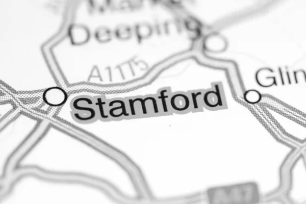 スタンフォードだ地図上のイギリス — ストック写真