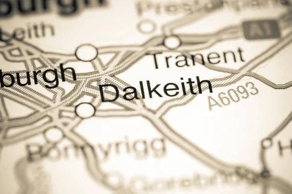 Dalkeith. Reino Unido sobre um mapa — Fotografia de Stock