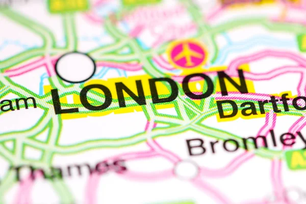 Londres. Reino Unido en un mapa — Foto de Stock