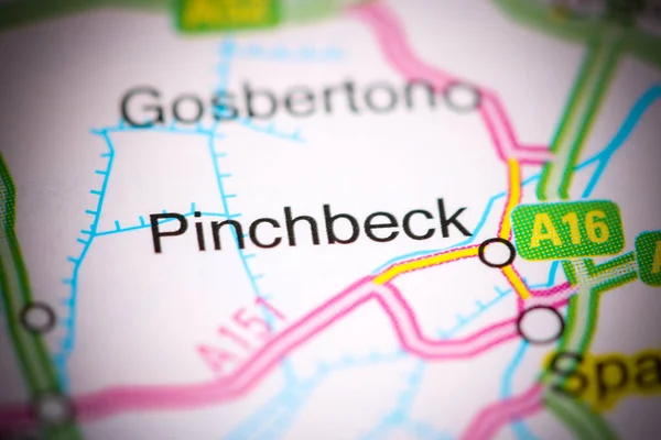 Pinchbeck. Wielka Brytania na mapie — Zdjęcie stockowe