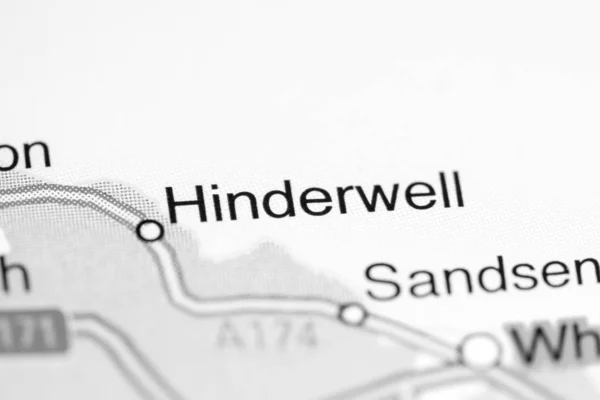 ヒンダーウェル地図上のイギリス — ストック写真