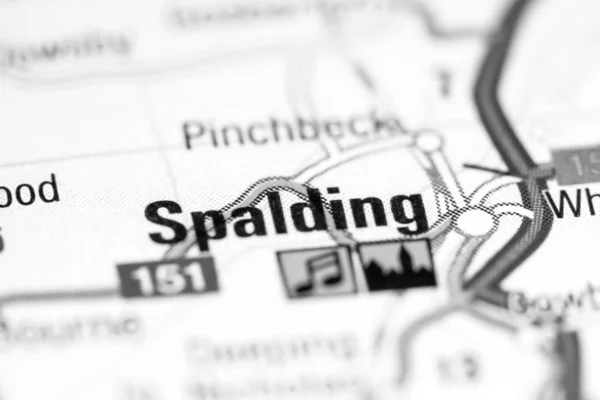 Spalding. Reino Unido sobre um mapa — Fotografia de Stock