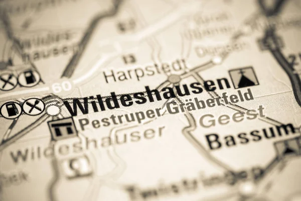 Wildeshausen. Germany on a map — 스톡 사진