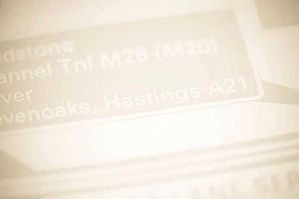 Hastings A21. Reino Unido sobre um mapa — Fotografia de Stock