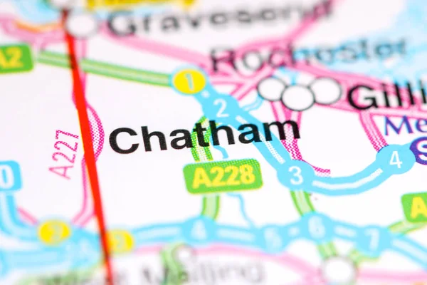 Chatham. United Kingdom on a map — Stock Photo, Image