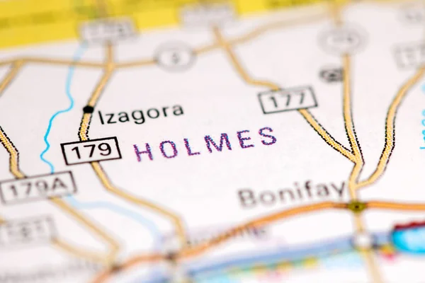 Holmes. Florida. USA on a map — Stockfoto