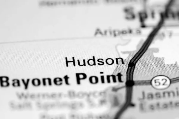 Hudson vagyok. Floridában. Usa térképen — Stock Fotó