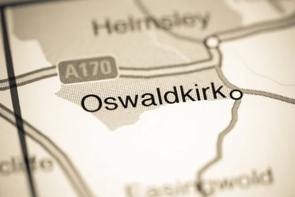 Освальдкірк. Велика Британія на карті — стокове фото