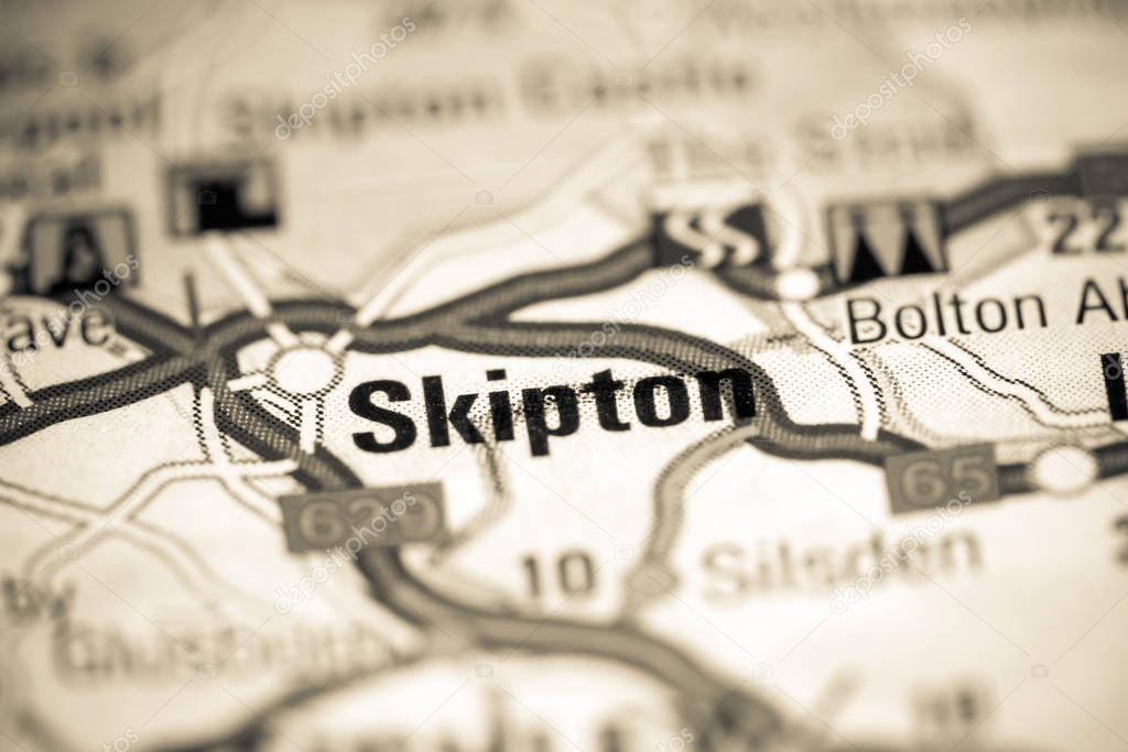 Skipton. United Kingdom on a map