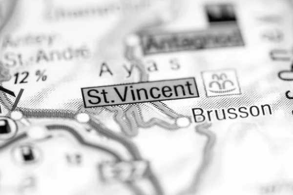St. Vincent. Italy on a map — 스톡 사진