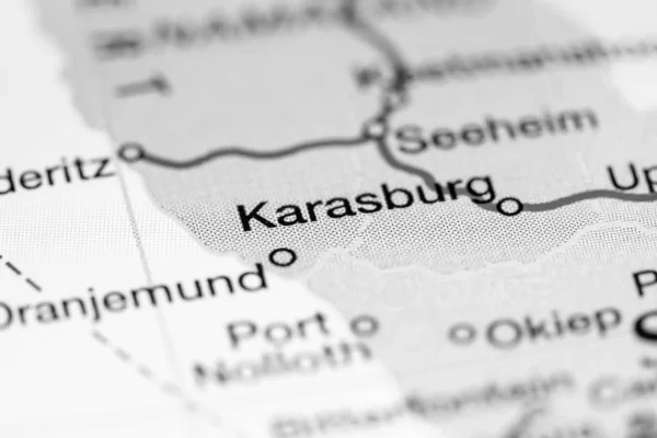 Karasburg. Africa on a map — Stok fotoğraf