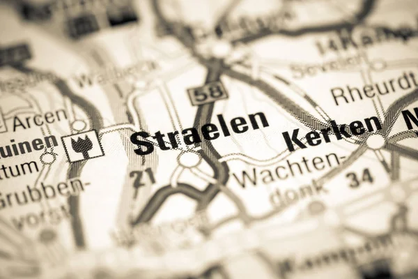 Straelen. Países Bajos en un mapa — Foto de Stock