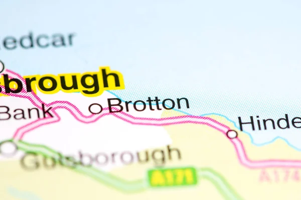 Μπρότον. Ηνωμένο Βασίλειο σε χάρτη — Φωτογραφία Αρχείου