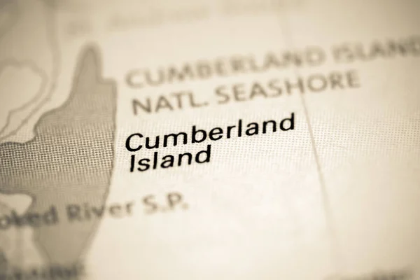 Cumberland Island. Florida. USA on a map — Stockfoto