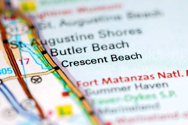Crescent Beach. Florida. EEUU en un mapa — Foto de Stock