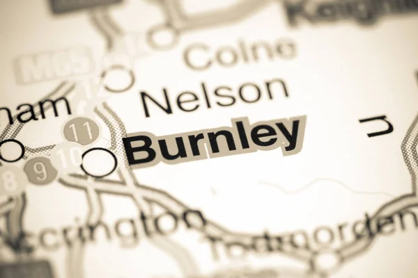 Burnley. United Kingdom on a map — 스톡 사진