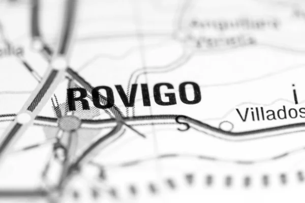 Rovigo. Itália sobre um mapa — Fotografia de Stock