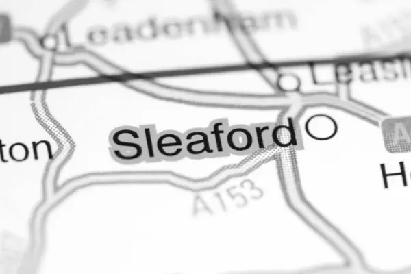 Sleaford 。地图上的联合王国 — 图库照片