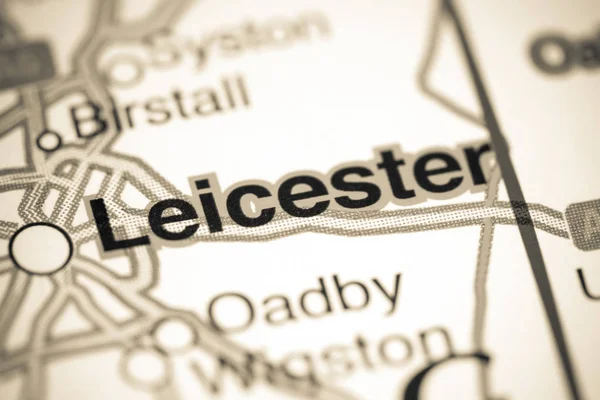 Leicester. United Kingdom on a map — 스톡 사진