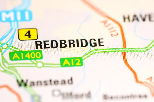 Redbridge. Reino Unido sobre um mapa — Fotografia de Stock