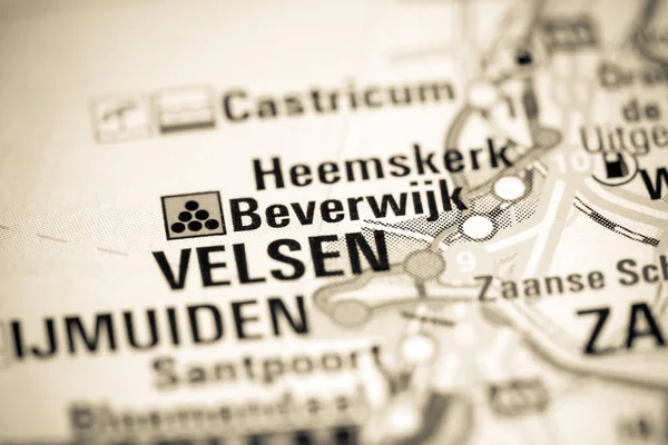 Beverwijk. Nederland op een kaart — Stockfoto