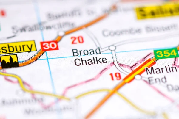 Μπροντ Τσάλκε. Ηνωμένο Βασίλειο σε χάρτη — Φωτογραφία Αρχείου