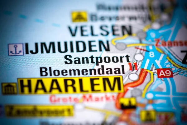 Сантпорт. Нидерланды на карте — стоковое фото