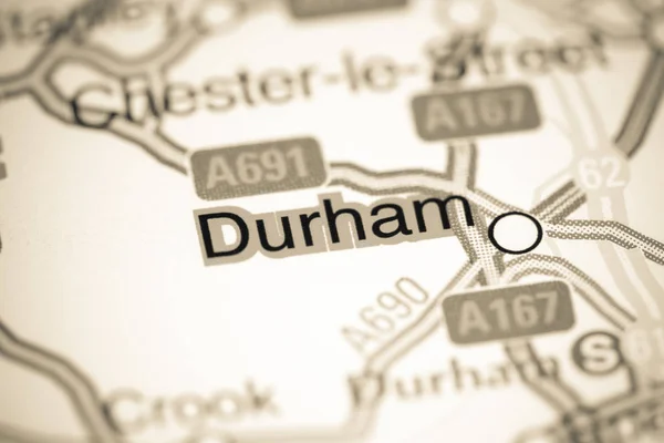 Durham. Regno Unito su una mappa — Foto Stock