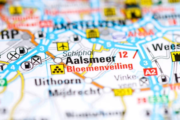 Aalsmeer. Netherlands on a map — Stok fotoğraf