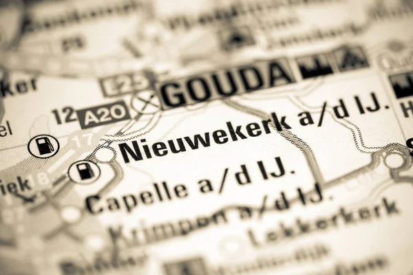 Nieuwekerk. Pays-Bas sur une carte — Photo