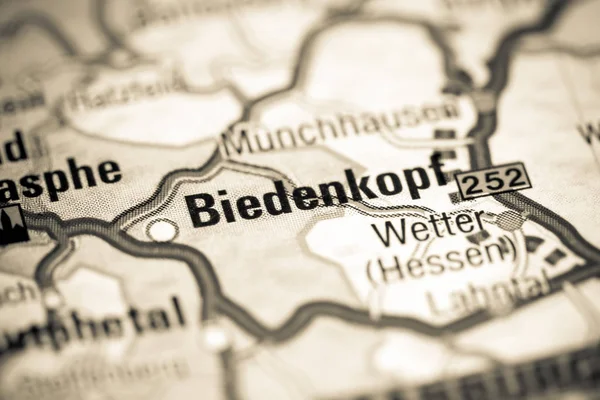 Biedenkopf 。地図上のドイツ — ストック写真