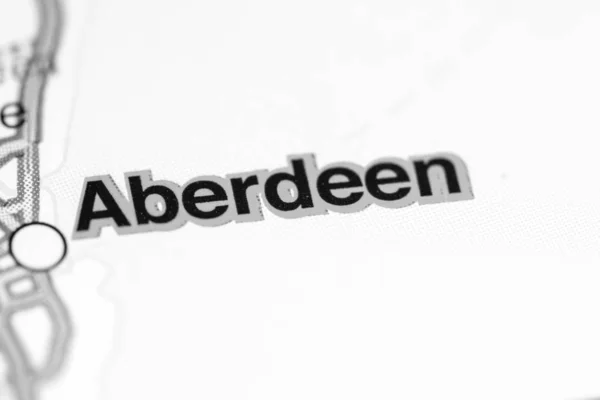 Aberdeen. Regno Unito su una mappa — Foto Stock