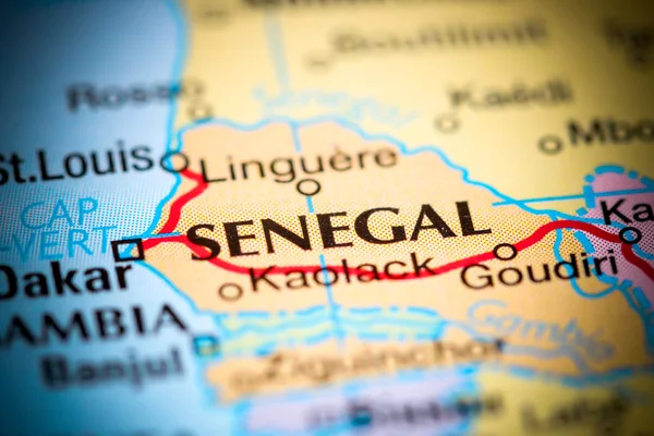 Senegal. África en un mapa — Foto de Stock