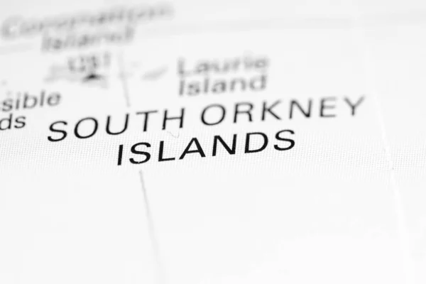 Ilhas Orkney do Sul. Antártida sobre um mapa — Fotografia de Stock