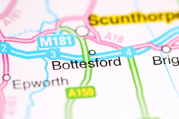 ボッツフォードだ地図上のイギリス — ストック写真
