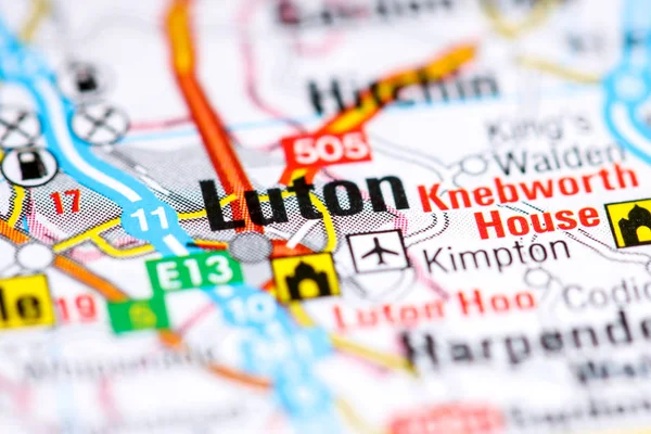 Luton. Verenigd Koninkrijk op een kaart — Stockfoto