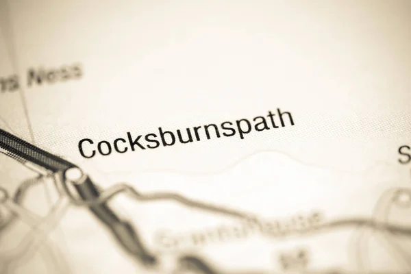 Cocksburnspath. Reino Unido sobre um mapa — Fotografia de Stock