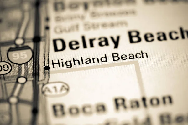 Highland Beach. Florida. EEUU en un mapa — Foto de Stock