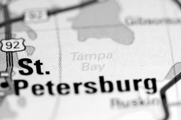 Tampa bay. Florida. USA on a map — 스톡 사진