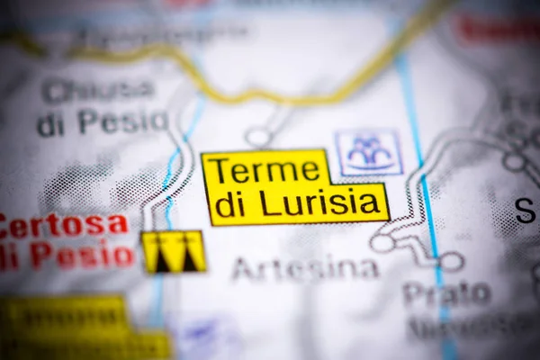 Terme di Lurisia. Italien på en karta — Stockfoto